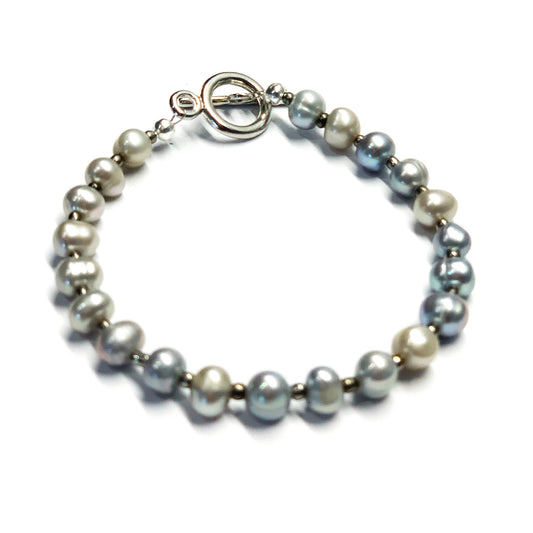 Freshwater Silver Pearl Bracelet