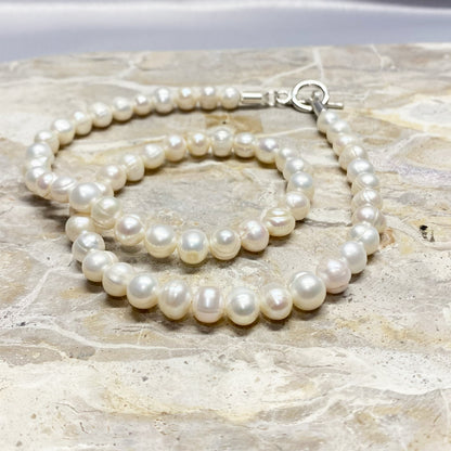 Freshwater Off-Round White Pearl Necklace.